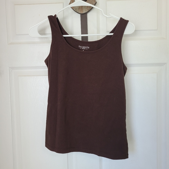 (1384) Talbots Women's Tanktop, Size: Petite Color: Brown - Picture 4 of 10